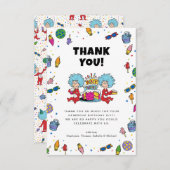 モノワン モノツー | 双子のコンフェッティ誕生日 サンキューカード (正面/裏面)