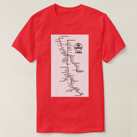 モノン鉄道システム1965 Tシャツ (デザイン正面)