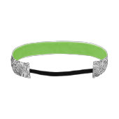 モノ白黒ペイズリー柄ヘアバンド アスレチックヘッドバンド (裏面)