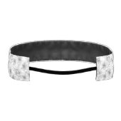 モノ白黒ライリーなピリーパターンのヘアバンド アスレチックヘッドバンド (裏面)