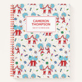 モノ1 モノ2 お祝い パターン ノートブック (正面)