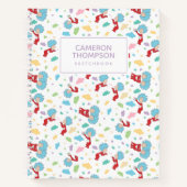 モノ1 モノ2 スイート モノ パターン ノートブック (正面)