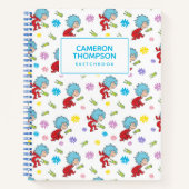 モノ1 モノ2 ホッピーフロッグ モノパターン ノートブック (正面)