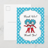 モノ1 モノ2 | 双子のベビーシャワー お礼 ポストカード (正面/裏面)