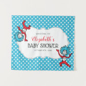 モノ1 モノ2 | 双子のベビーシャワー タペストリー (正面(横))