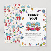 モノ1 モノ2 | 双子 祝生日 コンフェッティ サンキューカード (正面/裏面)