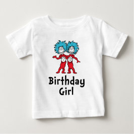 モノ1 モノ2 双子 誕生日 | 誕生日の女の子 ベビーTシャツ