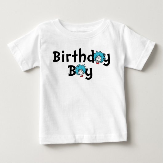 モノ1 モノ2 双子 誕生日 | 誕生日の少年 ベビーTシャツ (正面)