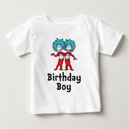 モノ1 モノ2 双子 誕生日 | 誕生日の男の子 ベビーTシャツ