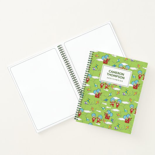 モノ1 モノ2 空飛ぶ凧の模様 ノートブック (内部)