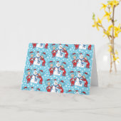 モノ1 モノ2 雪だるま パターン カード (黄色い花)