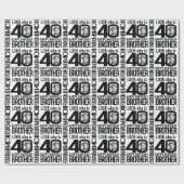 モノ40歳の誕生日の写真の兄弟は誰か ラッピングペーパー (フラット)