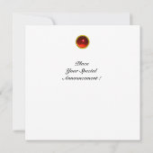 モノ ルビー ホワイト 招待状 (裏面)