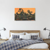 モハベ砂漠のユッカの木々の眺め キャンバスプリント (インサイチュ (寝室))