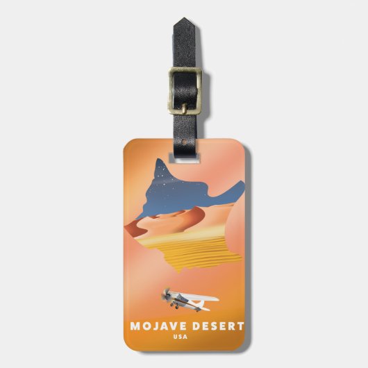 モハベ砂漠の米国の地図 ラゲッジタグ (正面縦)