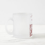 モハメドのアラビア語の名前 フロストグラスマグカップ (左)