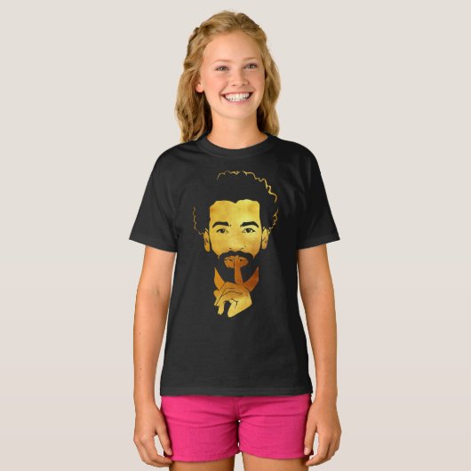 モハメド・サラー エジプトの王者のサッカー Tシャツ (正面フル)