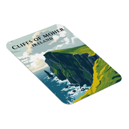 モハーアイルランドアイコニックなアイルランド海岸の崖 マグネット (右側)