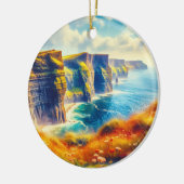 モハーアイルランドウォーターの色の崖 セラミックオーナメント (左)