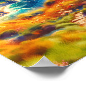 モハーアイルランドウォーターの色の崖 ポスター (角)