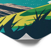 モハーアイルランドトラベルアートヴィンテージの崖 ポスター (角)