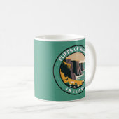 モハーアイルランドフローラ旅行芸術ヴィンテージの崖 コーヒーマグカップ (正面右)