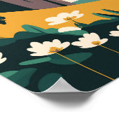 モハーアイルランドフローラ旅行芸術ヴィンテージの崖 ポスター (角)