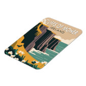 モハーアイルランドフローラ旅行芸術ヴィンテージの崖 マグネット (左側)