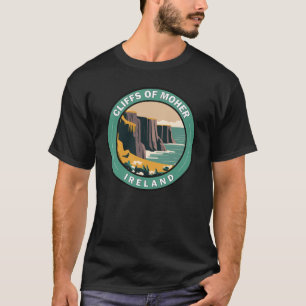 モハーアイルランドフローラ旅行芸術ヴィンテージの崖 Tシャツ