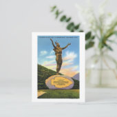 モハーク公園展望台のインディアン像 ポストカード (スタンド正面)