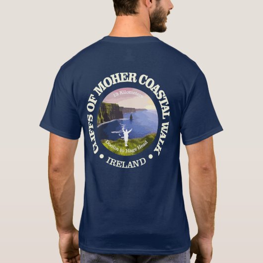 モハー海岸歩道の崖(rd) tシャツ (裏面)