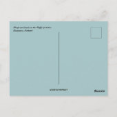 モハー・アイルランドの崖の上の羊と羊 ポストカード (裏面)