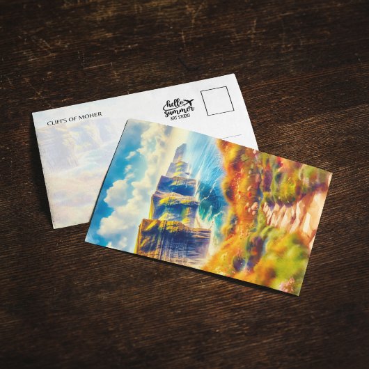 モハー・アイルランド水彩葉書の崖 招待状