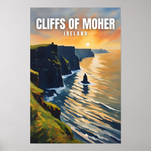 モハー・アイルランド装飾旅行アートの崖 ポスター (正面)