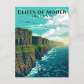 モハー・アイルランド風光明媚な沿岸の崖 ポストカード (正面)