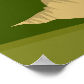 モハー・アイルランド・ヴィンテージ旅行ポスターの崖 ポスター (角)