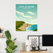 モハー・アイルランド・ヴィンテージ旅行ポスターの崖 ポスター (ホームオフィス)