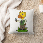 モバイルとのキリン クッション (ブランケット)