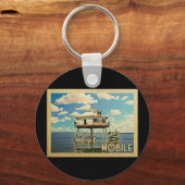 モバイルアラバマヴィンテージトラベル キーホルダー (正面)