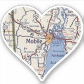 モバイルアラバマヴィンテージマップ シール (正面)