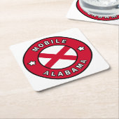 モバイルアラバマ スクエアペーパーコースター (アングル)