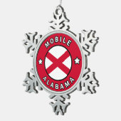 モバイルアラバマ スノーフレークピューターオーナメント (右)