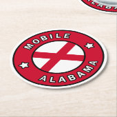 モバイルアラバマ ラウンドペーパーコースター (アングル)