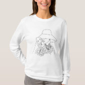 モバイルウォッチングを使用した女性アートのtシャツデザイン tシャツ (正面)