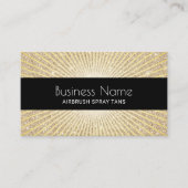 モバイルエアブラシスプレーTansモダン金ゴールド線サロン 名刺 (正面)