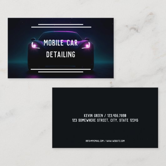 モバイルカーの詳細 名刺 (正面/裏面)