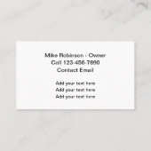 モバイルカー詳細シンプル化名刺 名刺 (裏面)