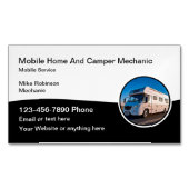 モバイルキャンパーRV整備士名刺マグネット マグネット名刺 (正面)