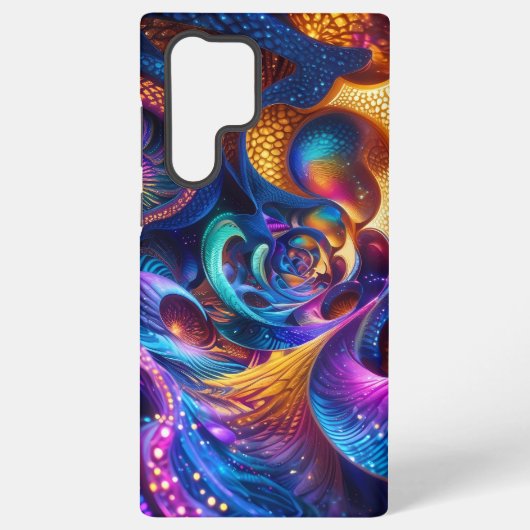 モバイルケース用の立体ネオンカラーデザインがおしゃれ SAMSUNG GALAXYケース (裏面)