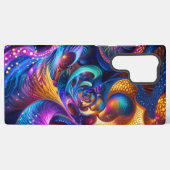 モバイルケース用の立体ネオンカラーデザインがおしゃれ SAMSUNG GALAXYケース (裏面横)
